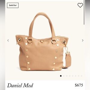 HAMMITT Leather Daniel Med Toast Tan/Brushed Gold Crossbody Bag